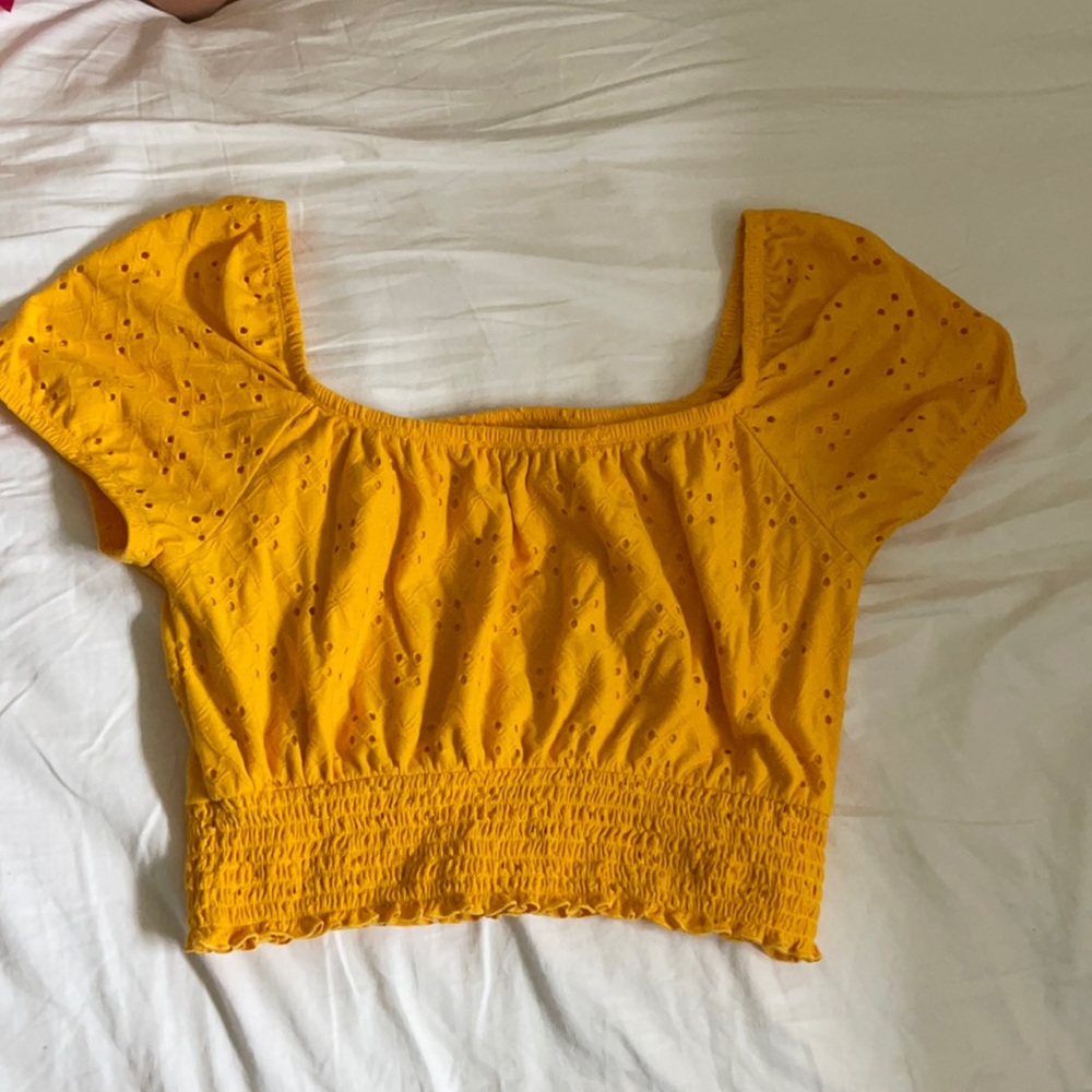 Mustard crop top